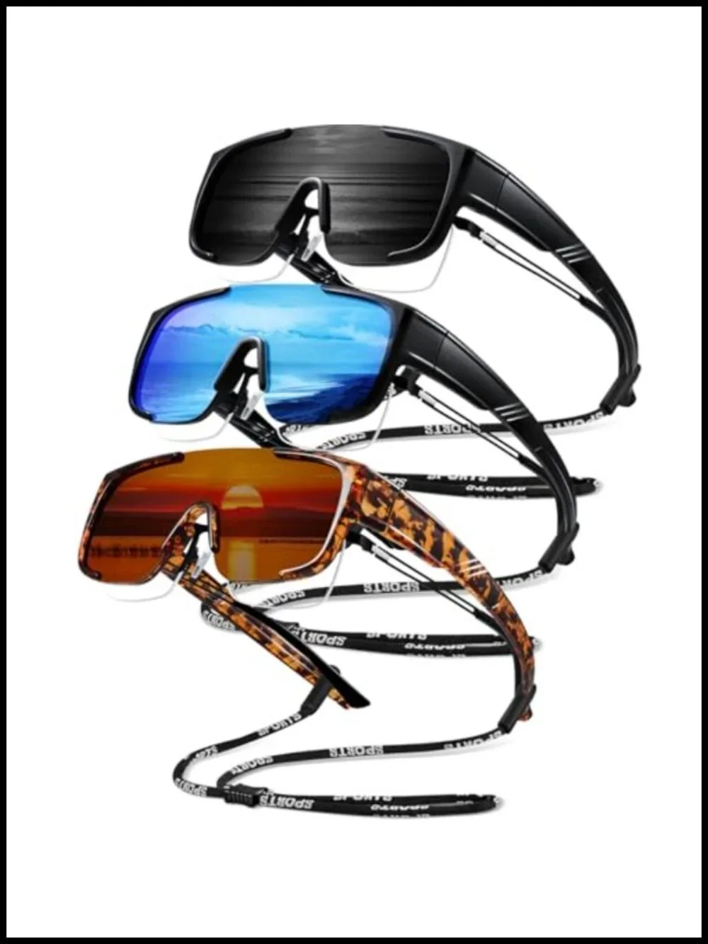 Polarized Fit Over Sunglasses UV400 Wrap Sports Driver